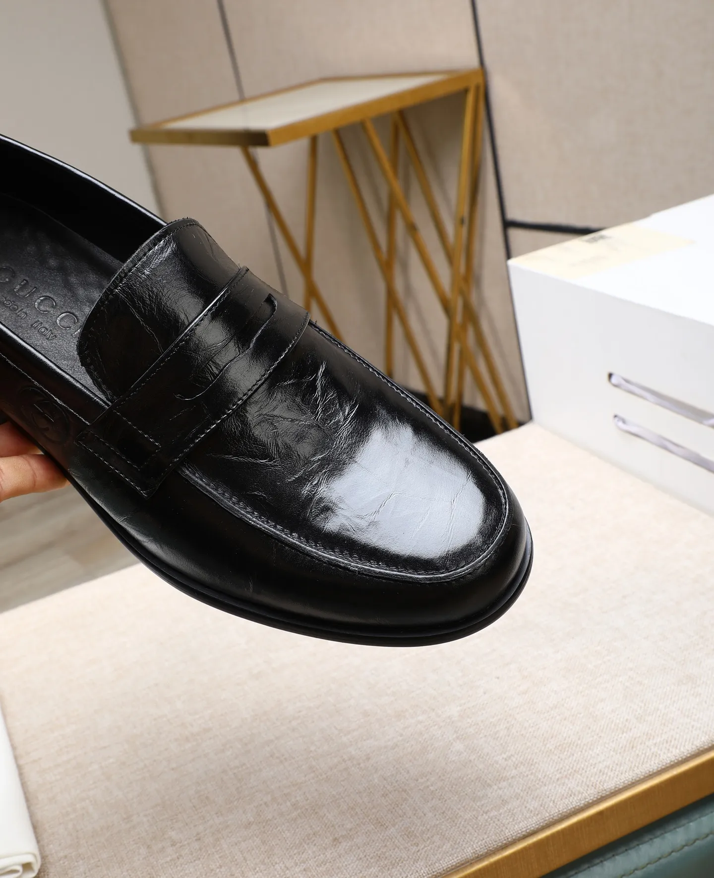 Men's shoes 💰500📛📛Original (water-dyed cow lining) GUCCI official website formal shoes🌀 Italian🇮🇹imported cowhide➕Top imported water-dyed cowhide lining💋Finely handmade Original bottom, the real thing looks better when photographed in person Standard size 38-44 (45 46 custom-made)